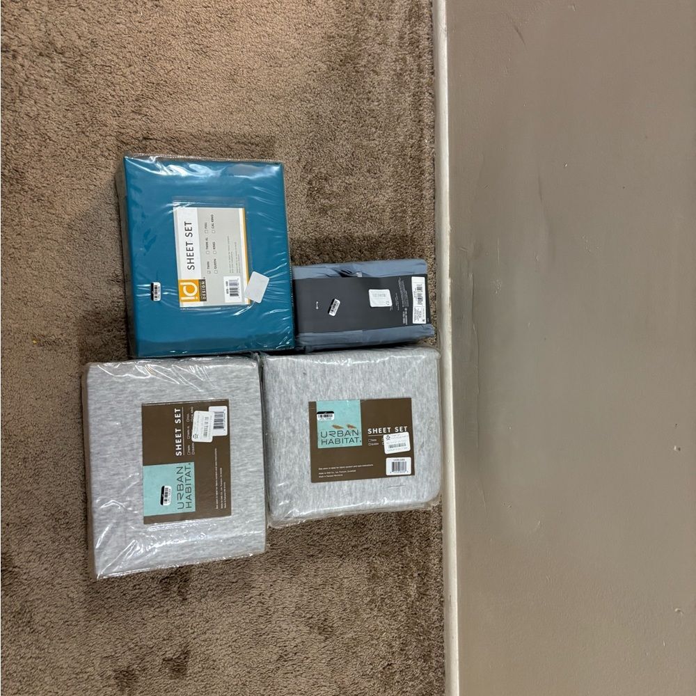 4x Habitat Teal and Gray Bedding Collection